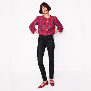 Boden Coated Black Skinny Jeans